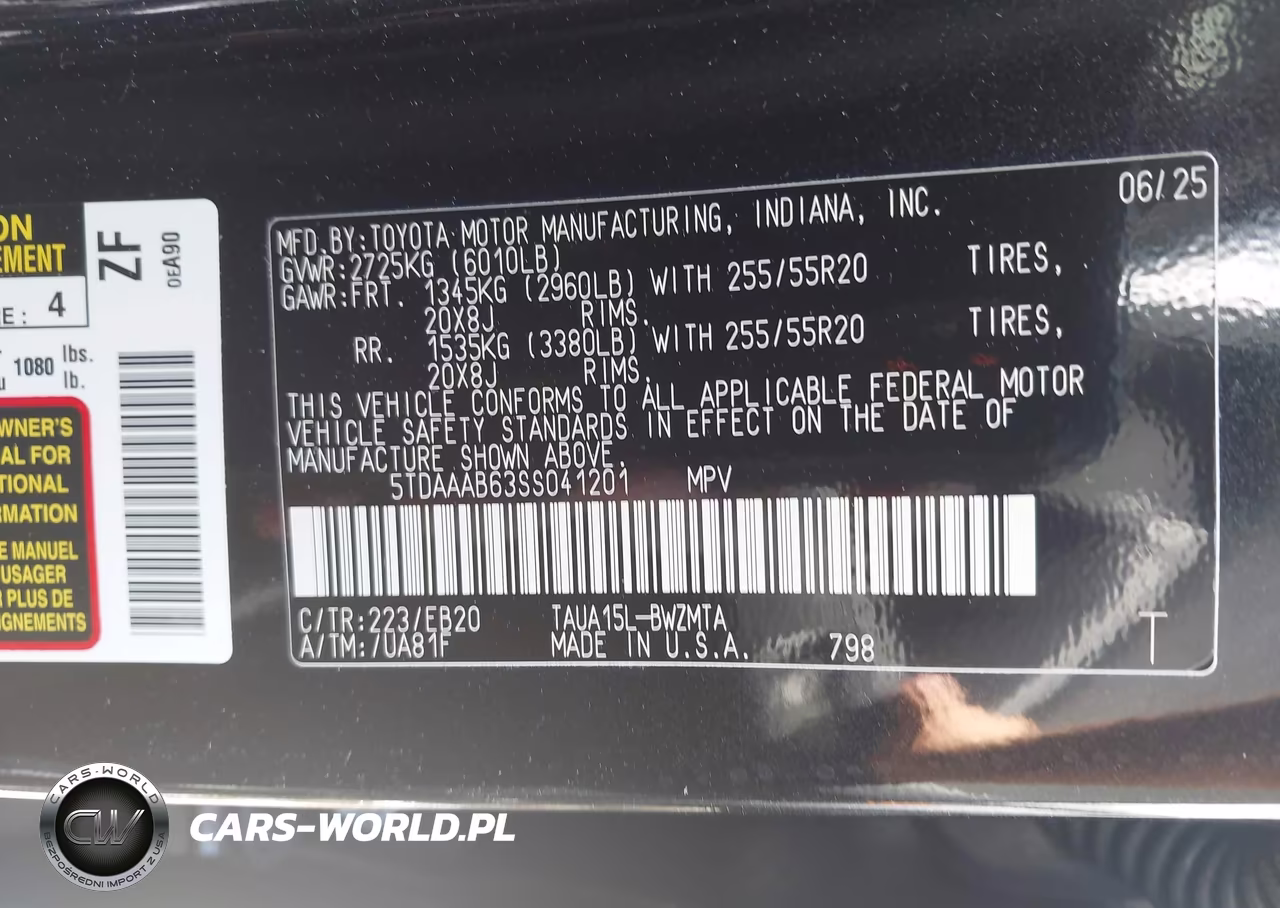 2025 Lexus Tx 350 Premium VIN:5TDAAAB63SS041201 - 9