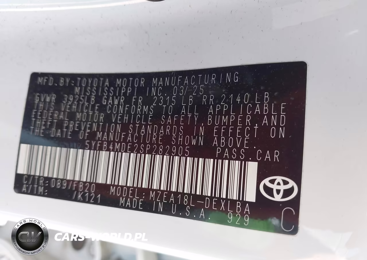 2025 Toyota Corolla Le VIN:5YFB4MDE2SP282905 - 9