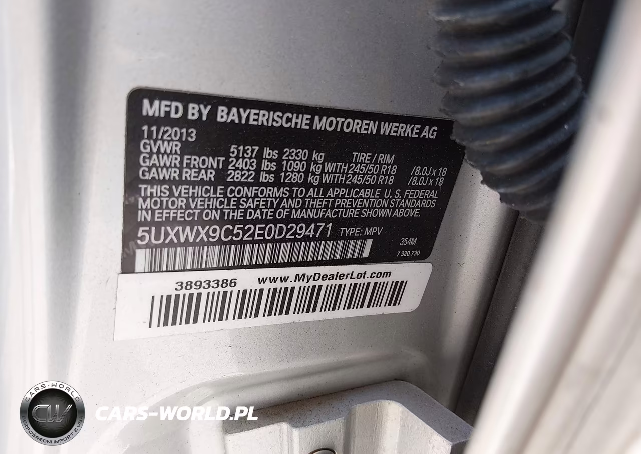 2014 BMW X3 xDrive28I VIN:5UXWX9C52E0D29471 - 9