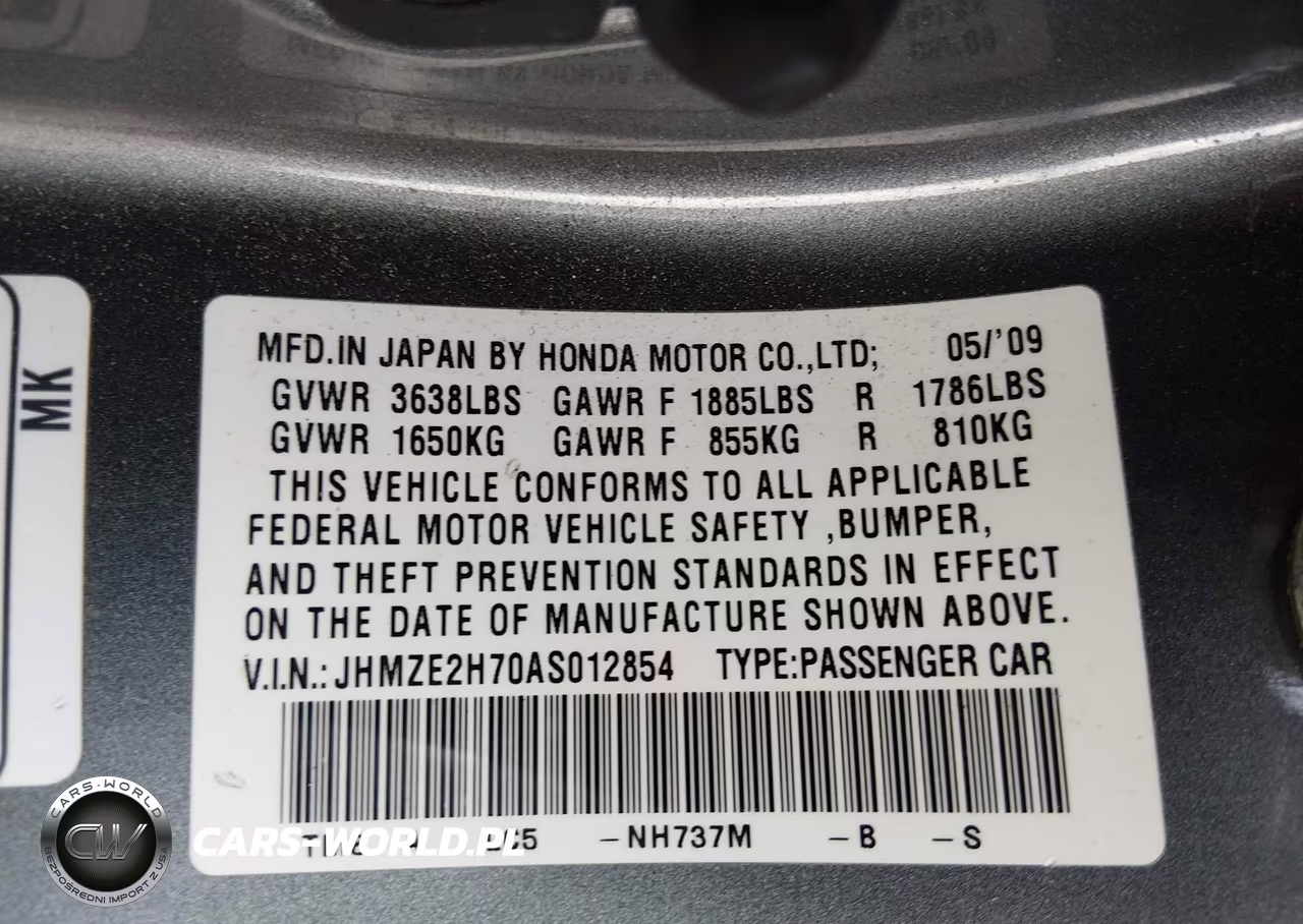 2010 Honda Insight Ex VIN:JHMZE2H70AS012854 - 9