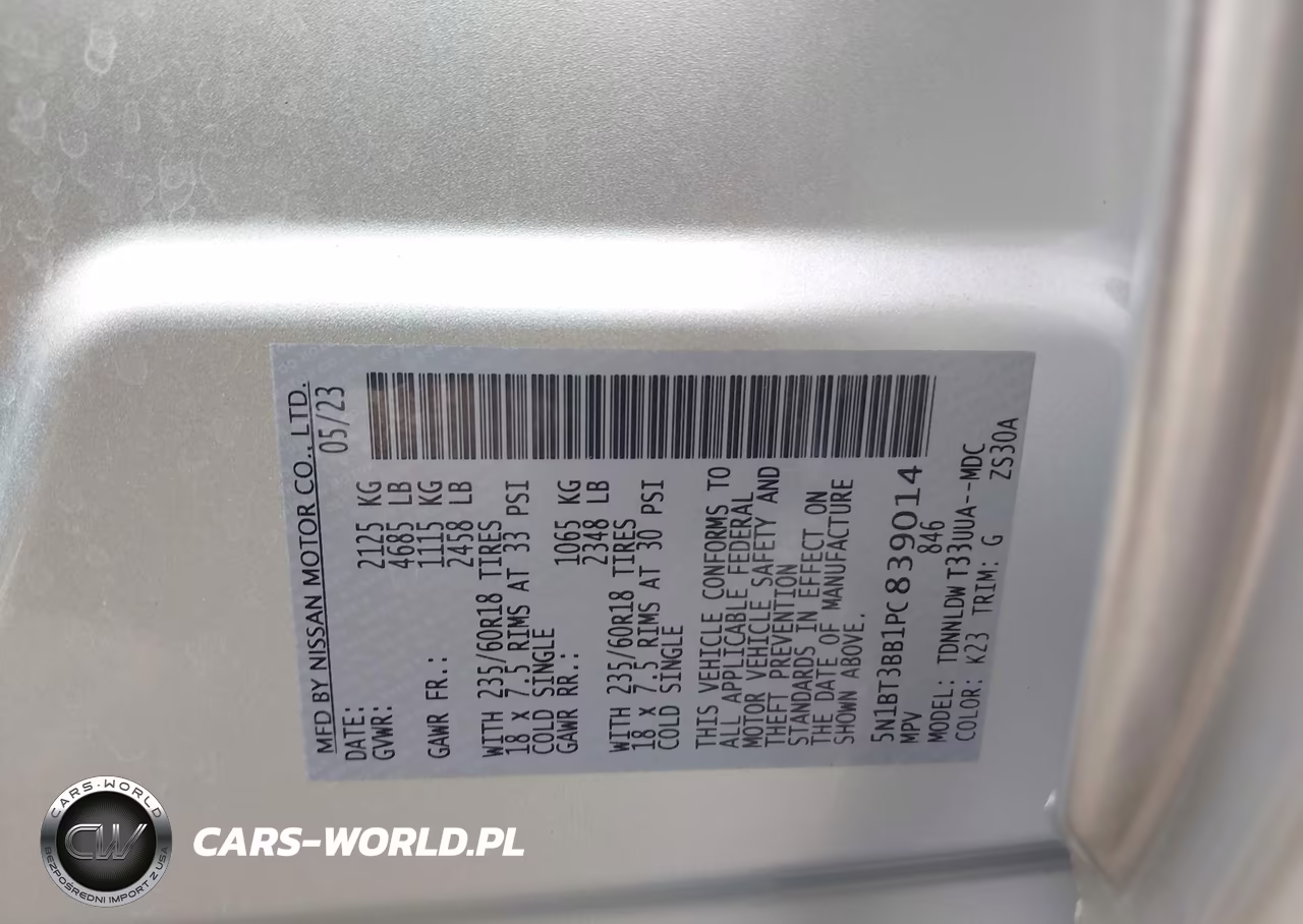 2023 Nissan Rogue Sv Intelligent Awd VIN:5N1BT3BB1PC839014 - 9