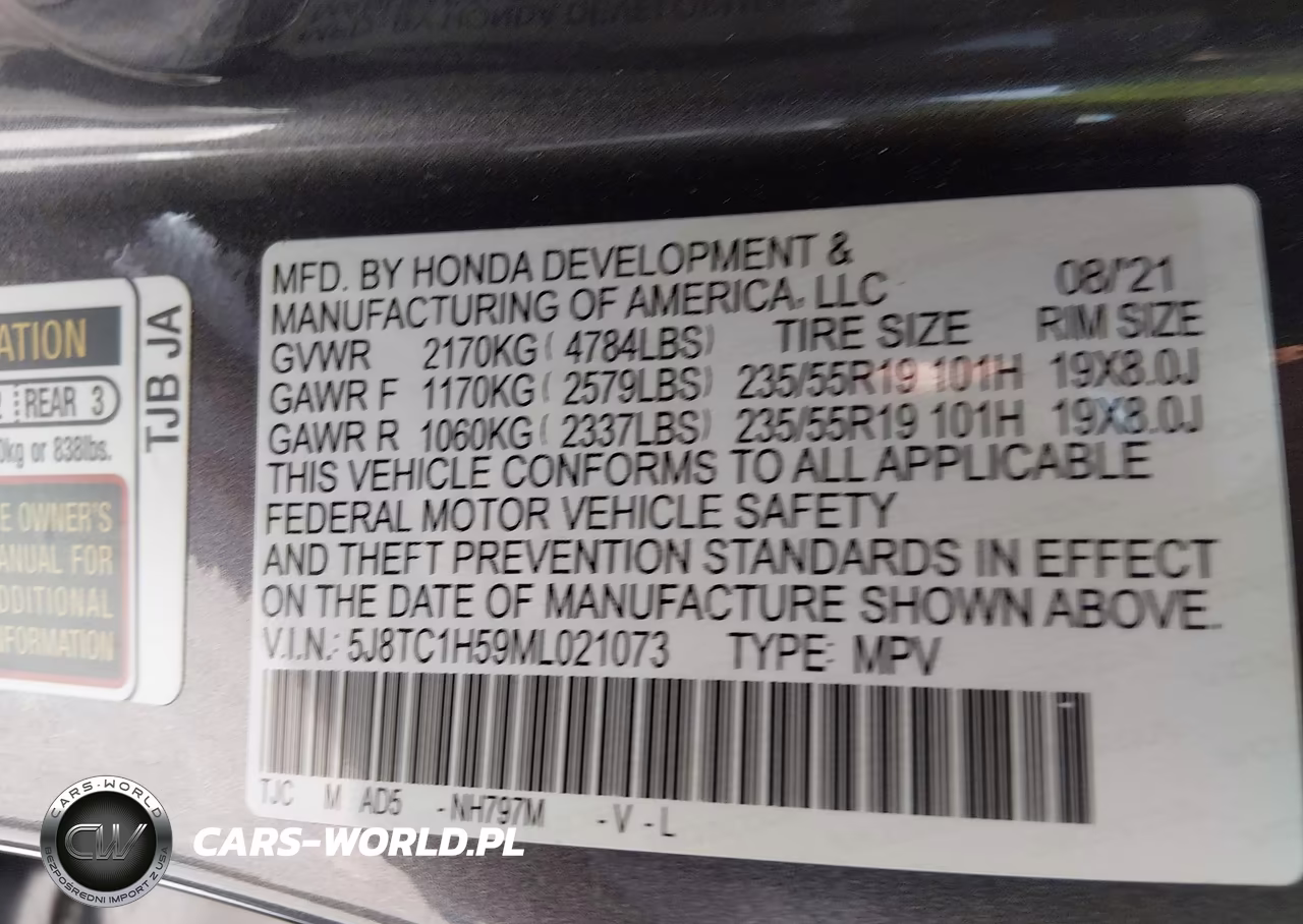 2021 Acura Rdx Technology Package VIN:5J8TC1H59ML021073 - 9