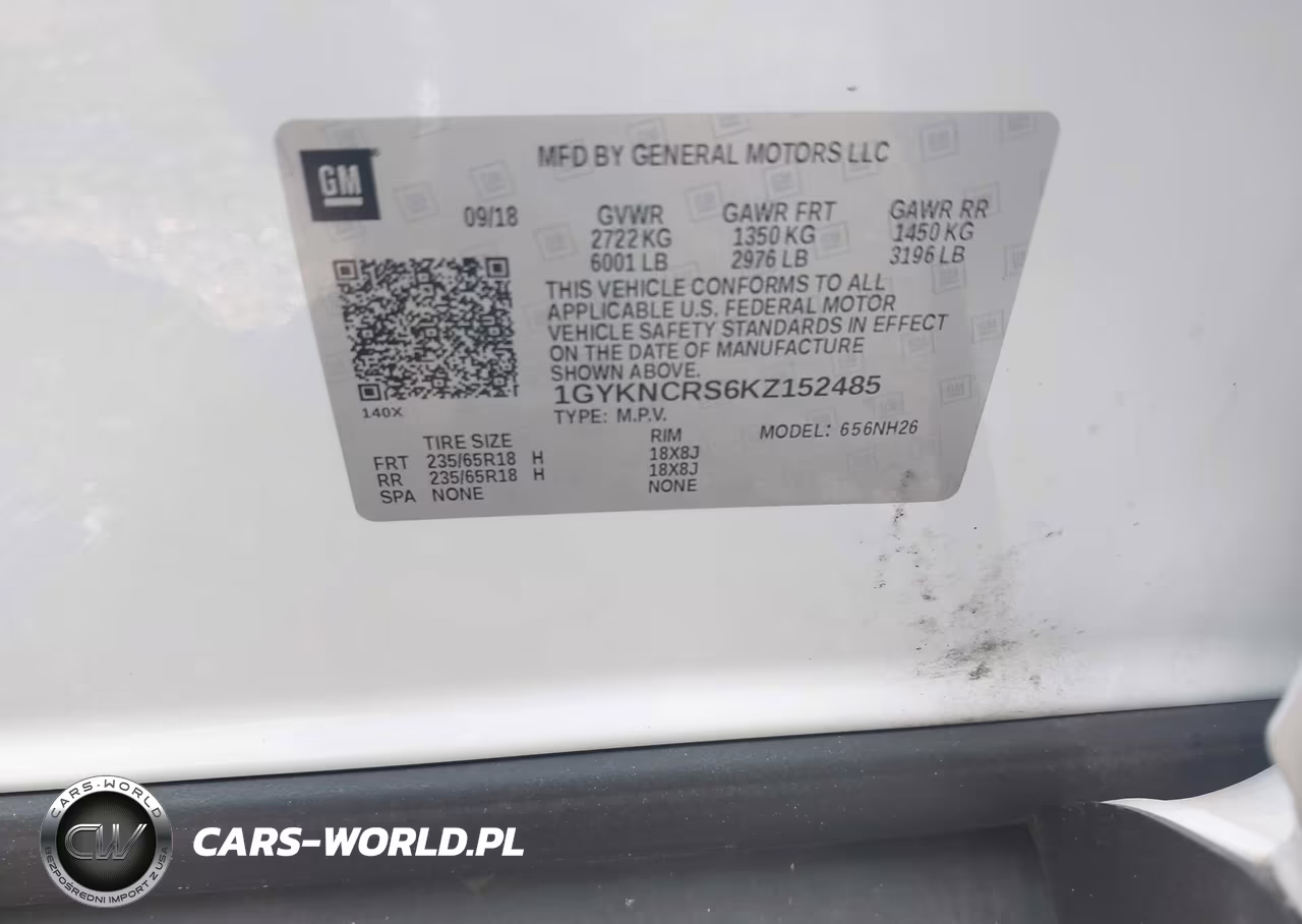 2019 Cadillac Xt5 Luxury VIN:1GYKNCRS6KZ152485 - 9