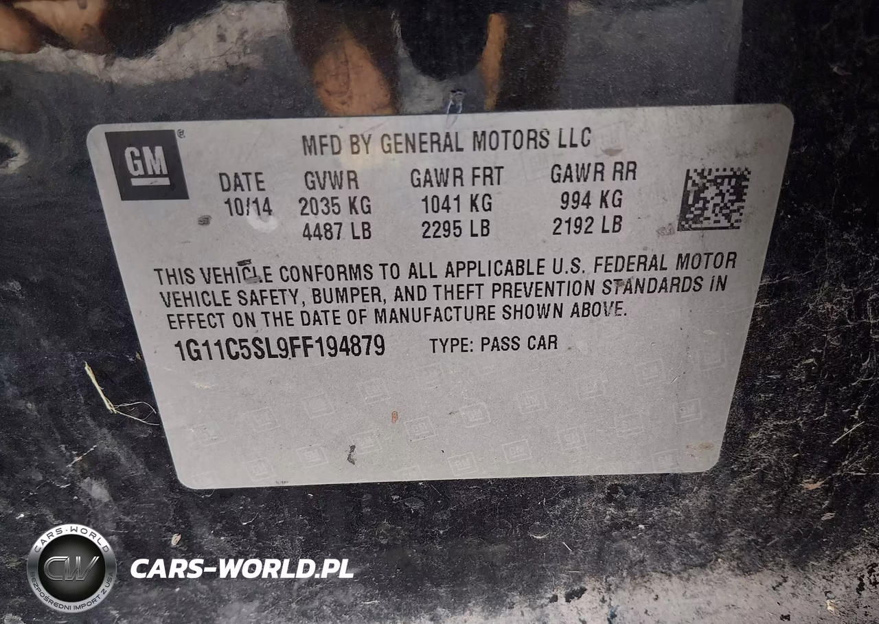 2015 Chevrolet Malibu 1Lt VIN:1G11C5SL9FF194879 - 9