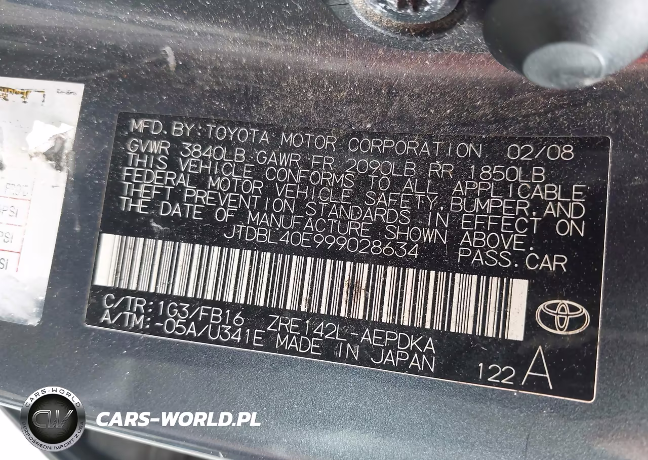 2009 Toyota Corolla Le VIN:JTDBL40E999028634 - 9