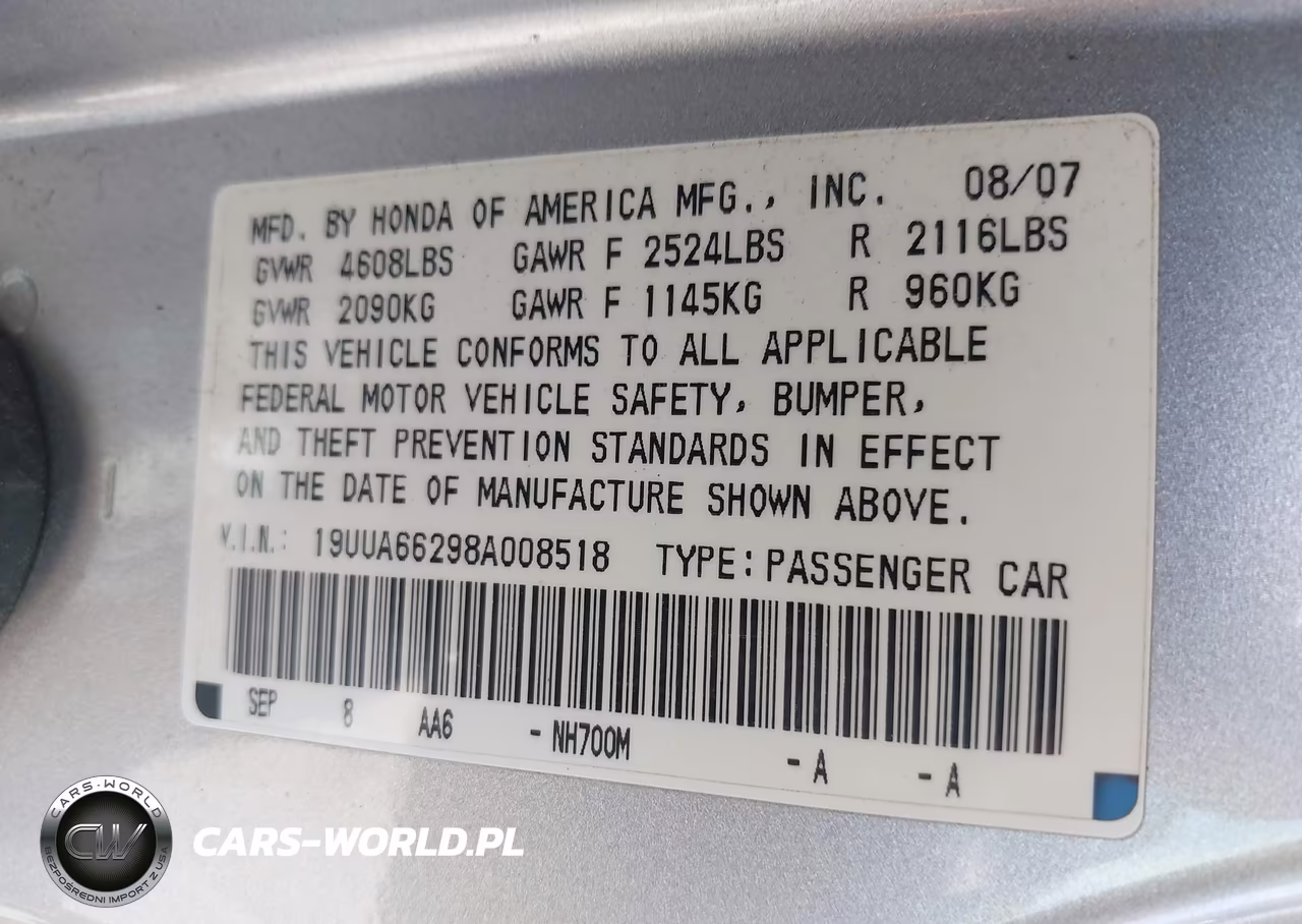 2008 Acura Tl 3.2 VIN:19UUA66298A008518 - 9