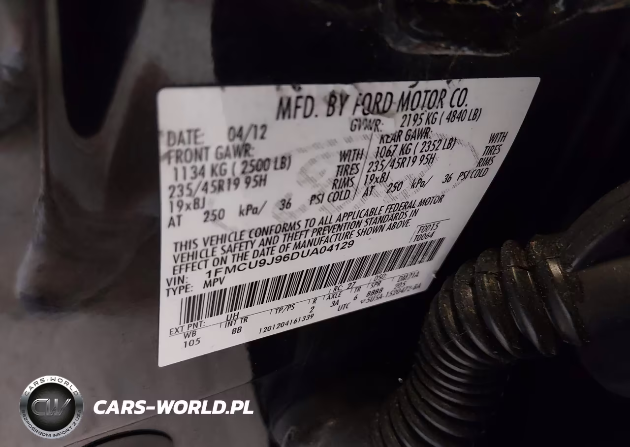2013 Ford Escape Titanium VIN:1FMCU9J96DUA04129 - 9
