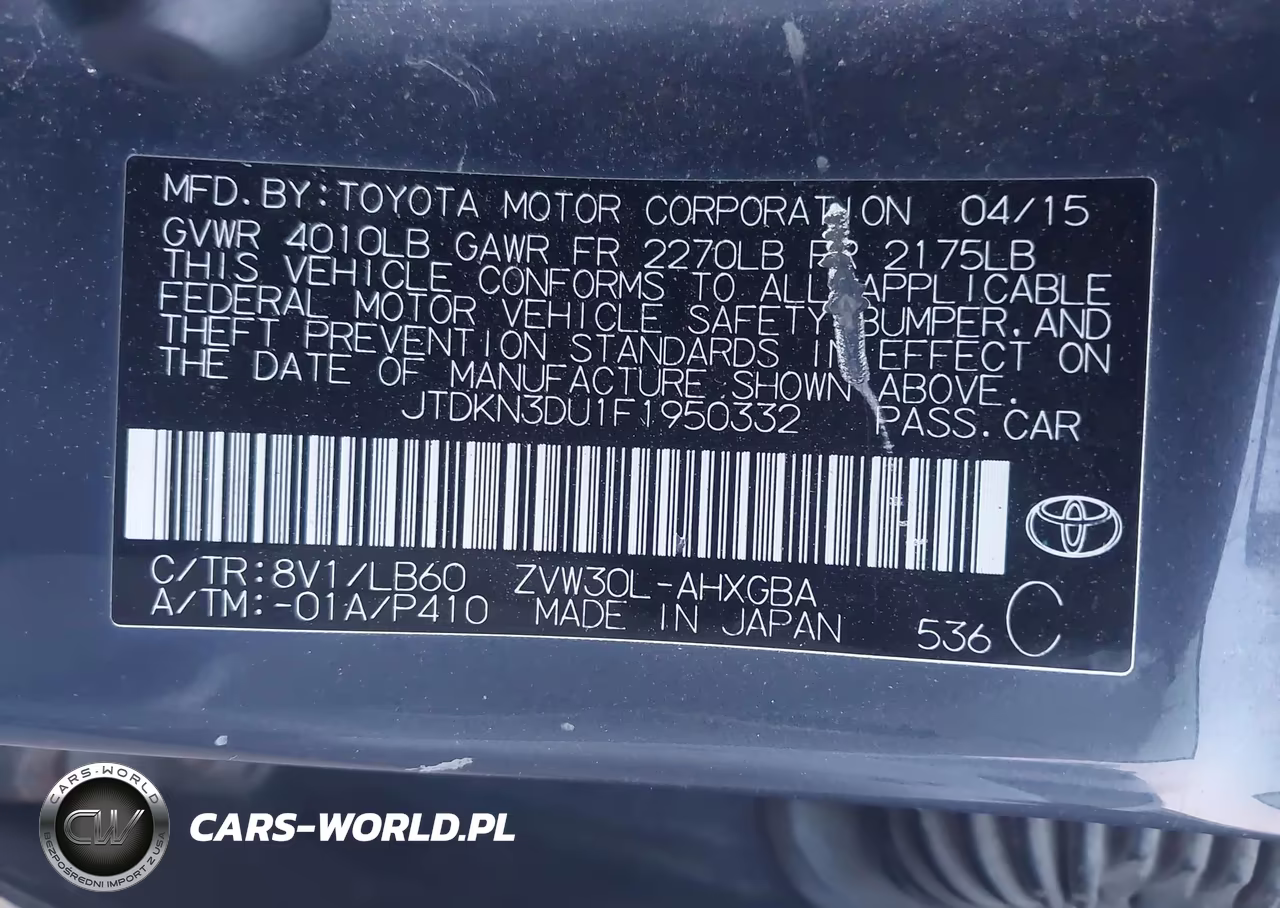 2015 Toyota Prius Four VIN:JTDKN3DU1F1950332 - 9