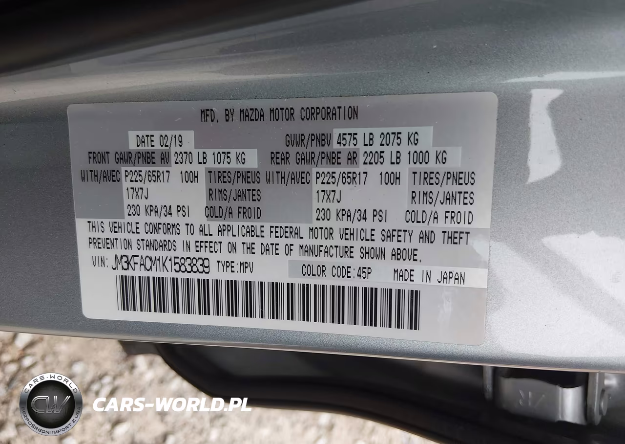 2019 Mazda Cx-5 Touring VIN:JM3KFACM1K1583839 - 9