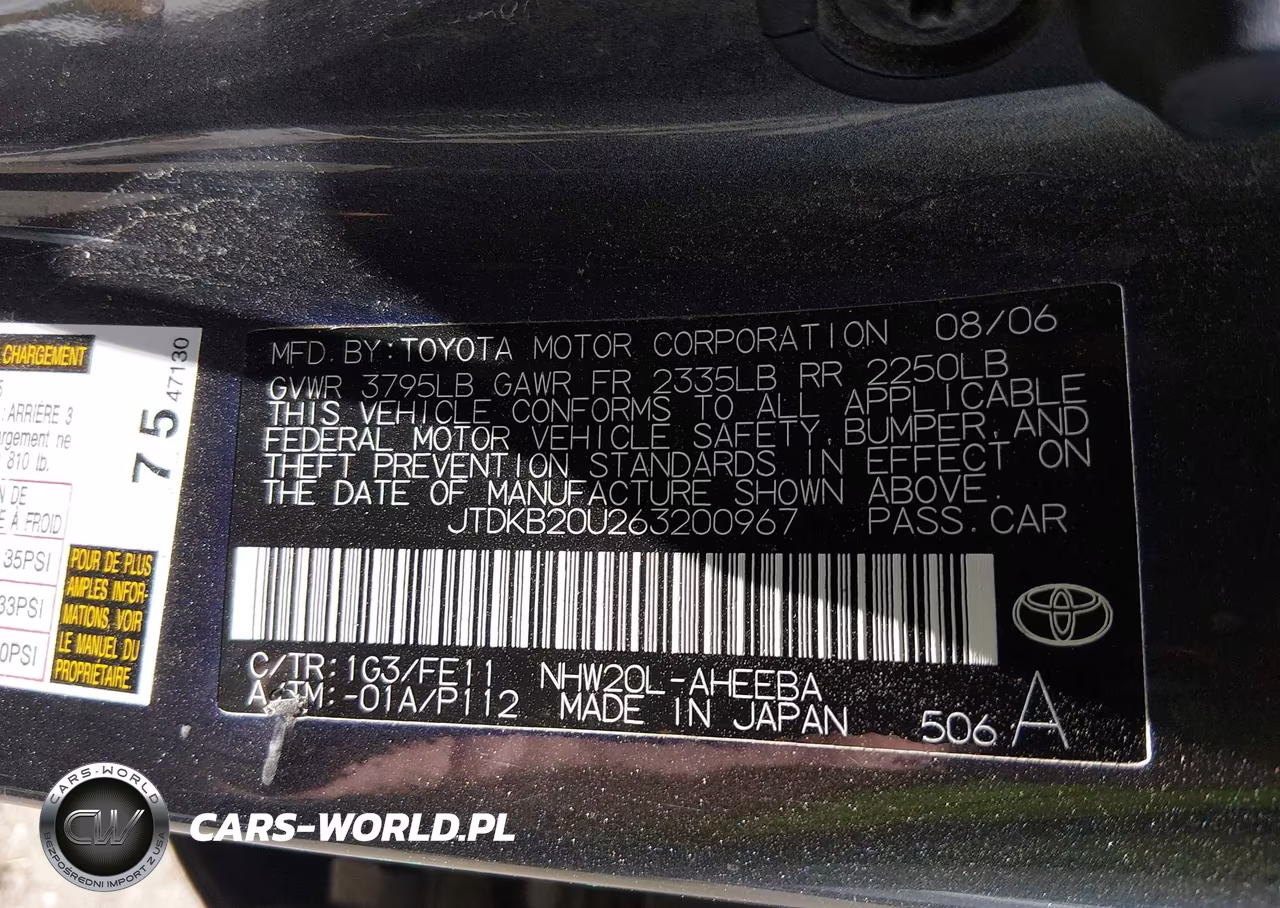 2006 Toyota Prius VIN:JTDKB20U263200967 - 9