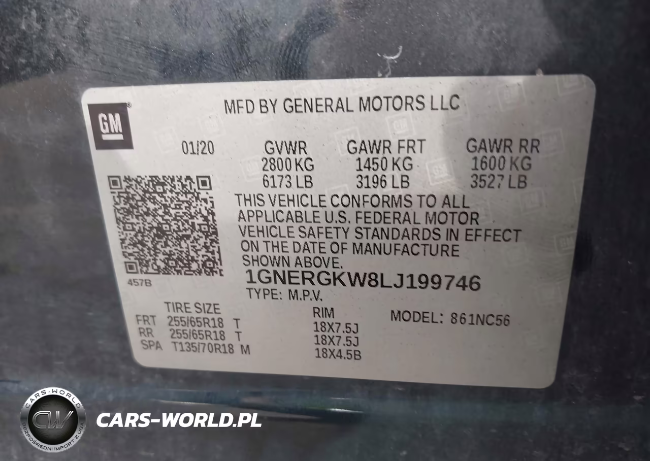 2020 Chevrolet Traverse Fwd Lt Cloth VIN:1GNERGKW8LJ199746 - 9