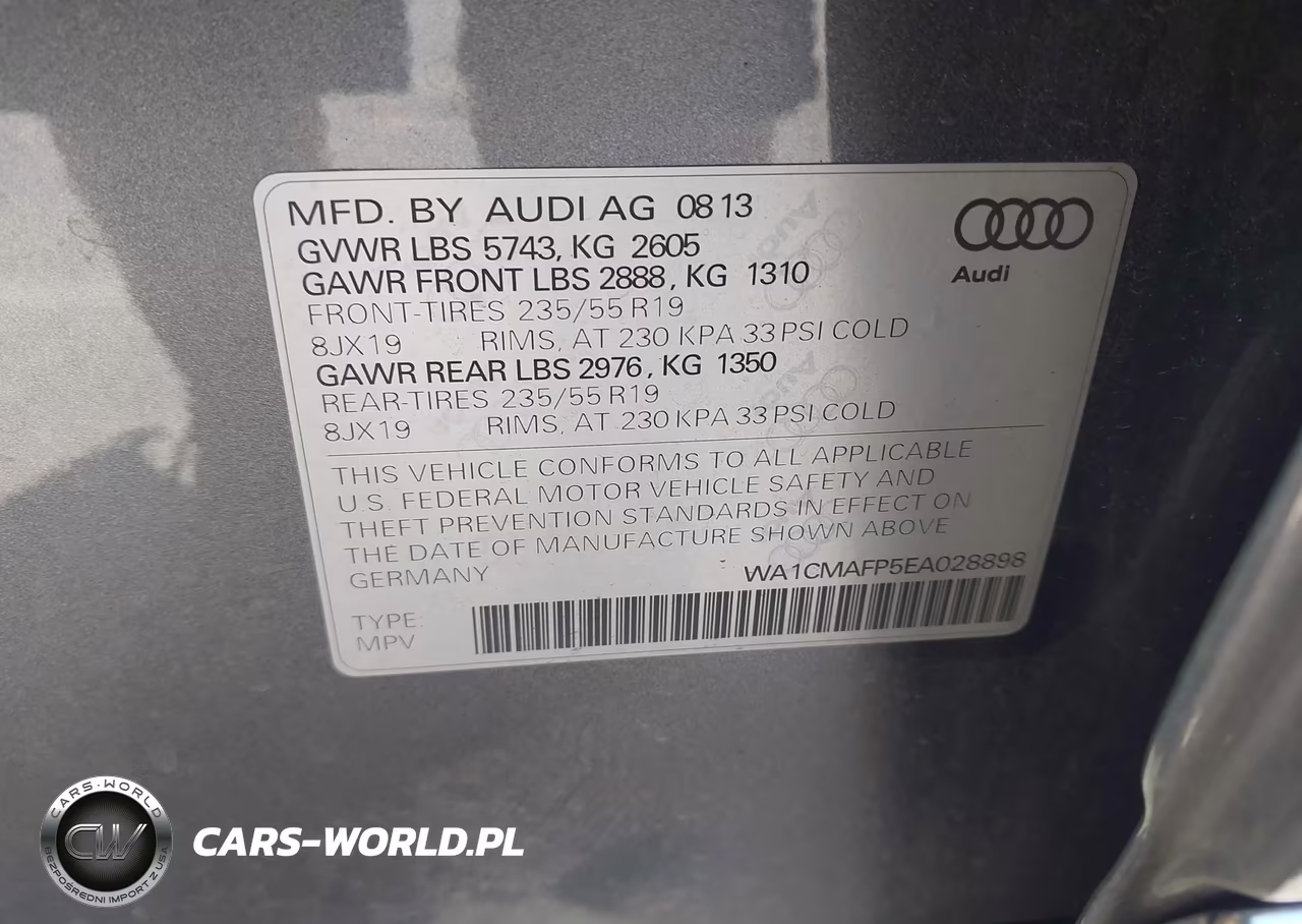 2014 Audi Q5 3.0 Tdi Premium Plus VIN:WA1CMAFP5EA028898 - 9