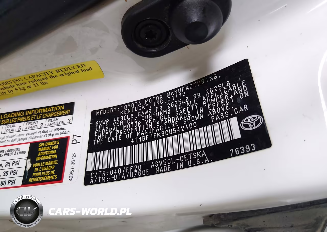 2012 Toyota Camry Se VIN:4T1BF1FK8CU542400 - 9