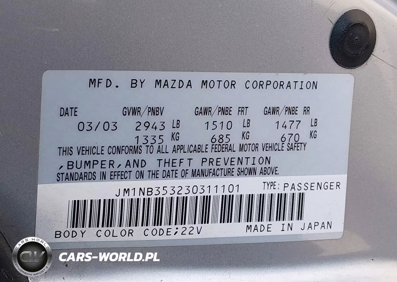 2003 Mazda Mx-5 Miata Cloth-Ls-Se-Shinsen VIN:JM1NB353230311101 - 9