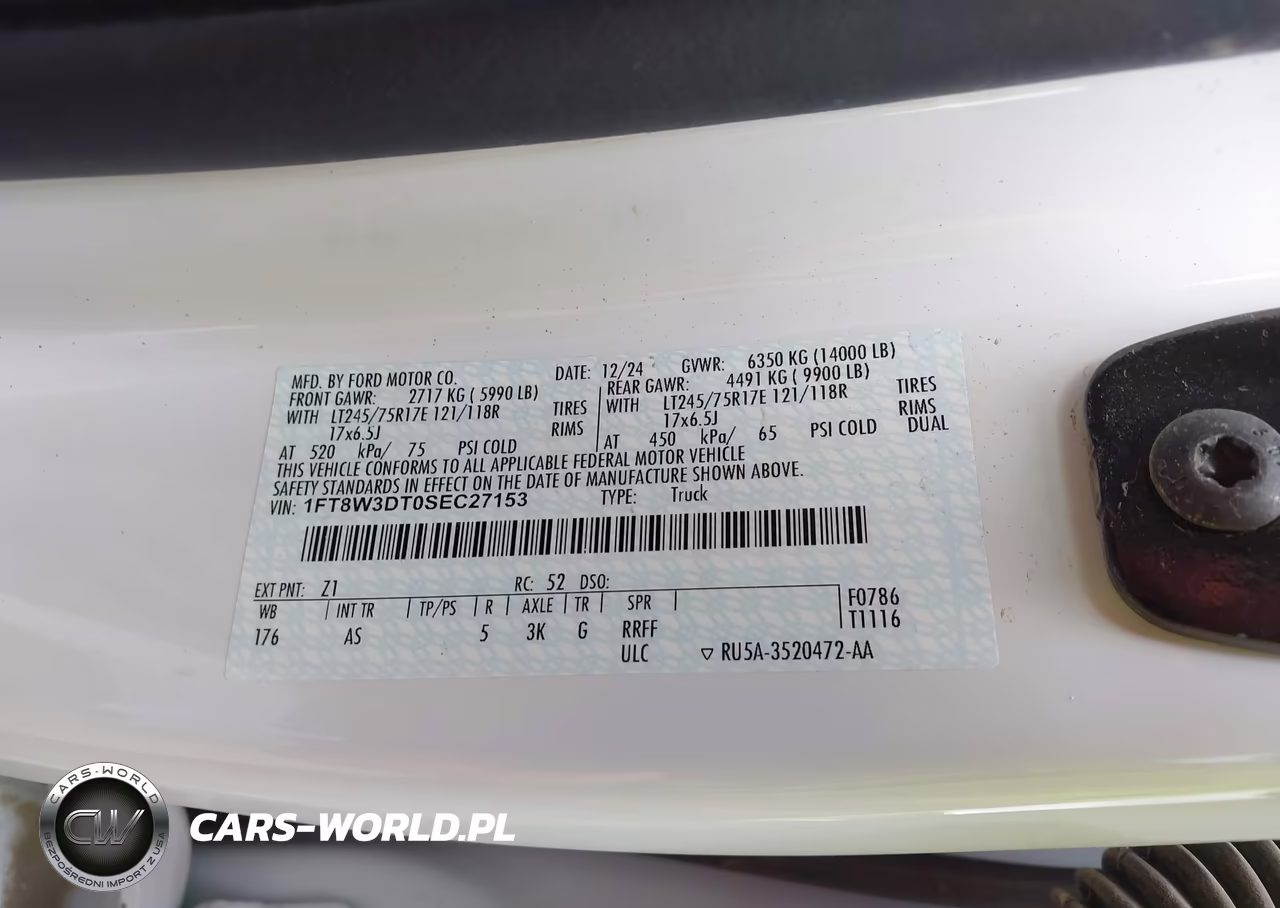 2025 Ford F-350 Xl VIN:1FT8W3DT0SEC27153 - 8