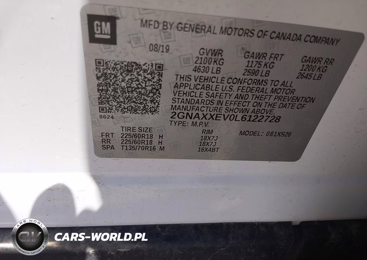 2020 Chevrolet Equinox Awd Premier 1.5L Turbo VIN:2GNAXXEV0L6122728 - 9