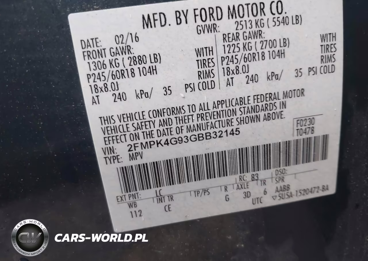 2016 Ford Edge Se VIN:2FMPK4G93GBB32145 - 9
