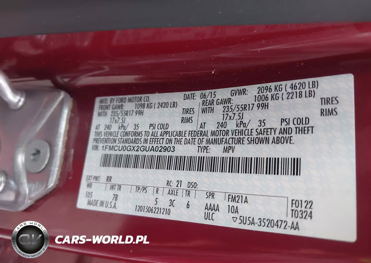 2016 Ford Escape Se VIN:1FMCU0GX2GUA02903 - 9