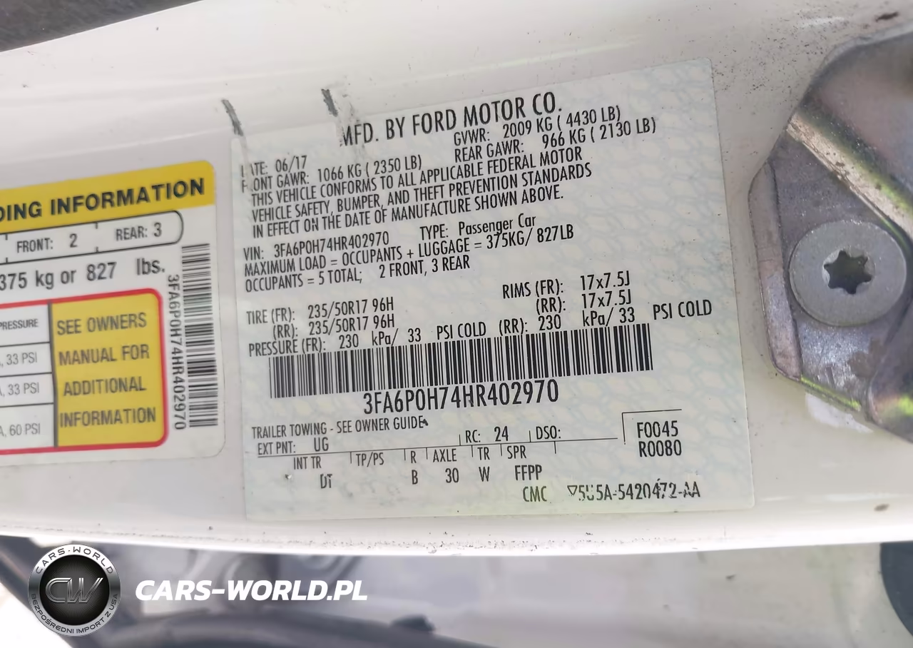 2017 Ford Fusion Se VIN:3FA6P0H74HR402970 - 9
