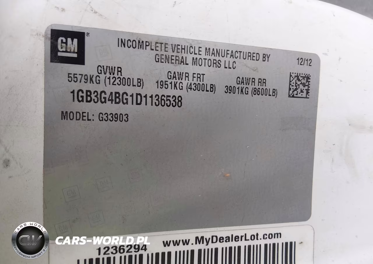 2013 Chevrolet Express Cutaway 3500 VIN:1GB3G4BG1D1136538 - 8