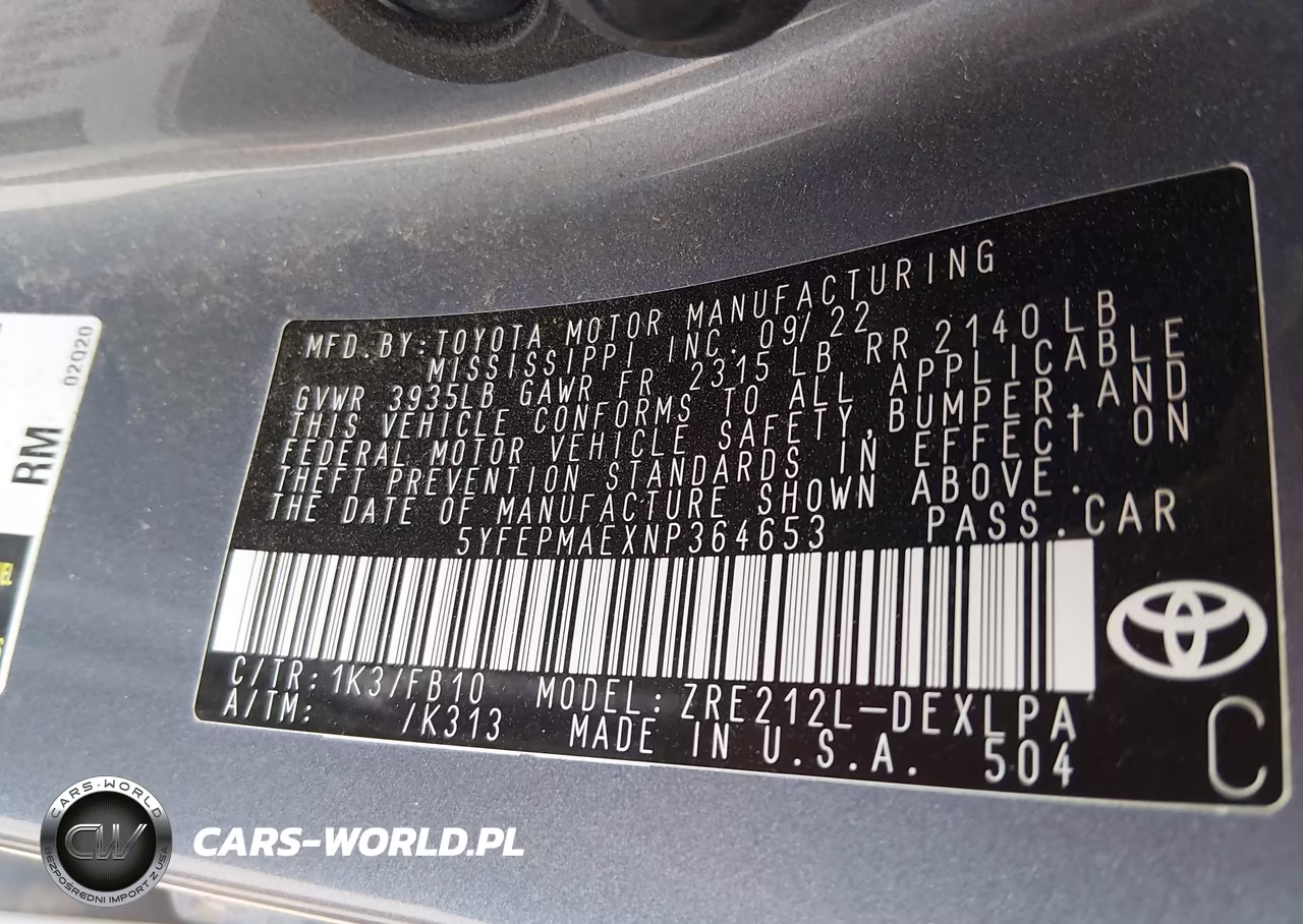 2022 Toyota Corolla Le VIN:5YFEPMAEXNP364653 - 9