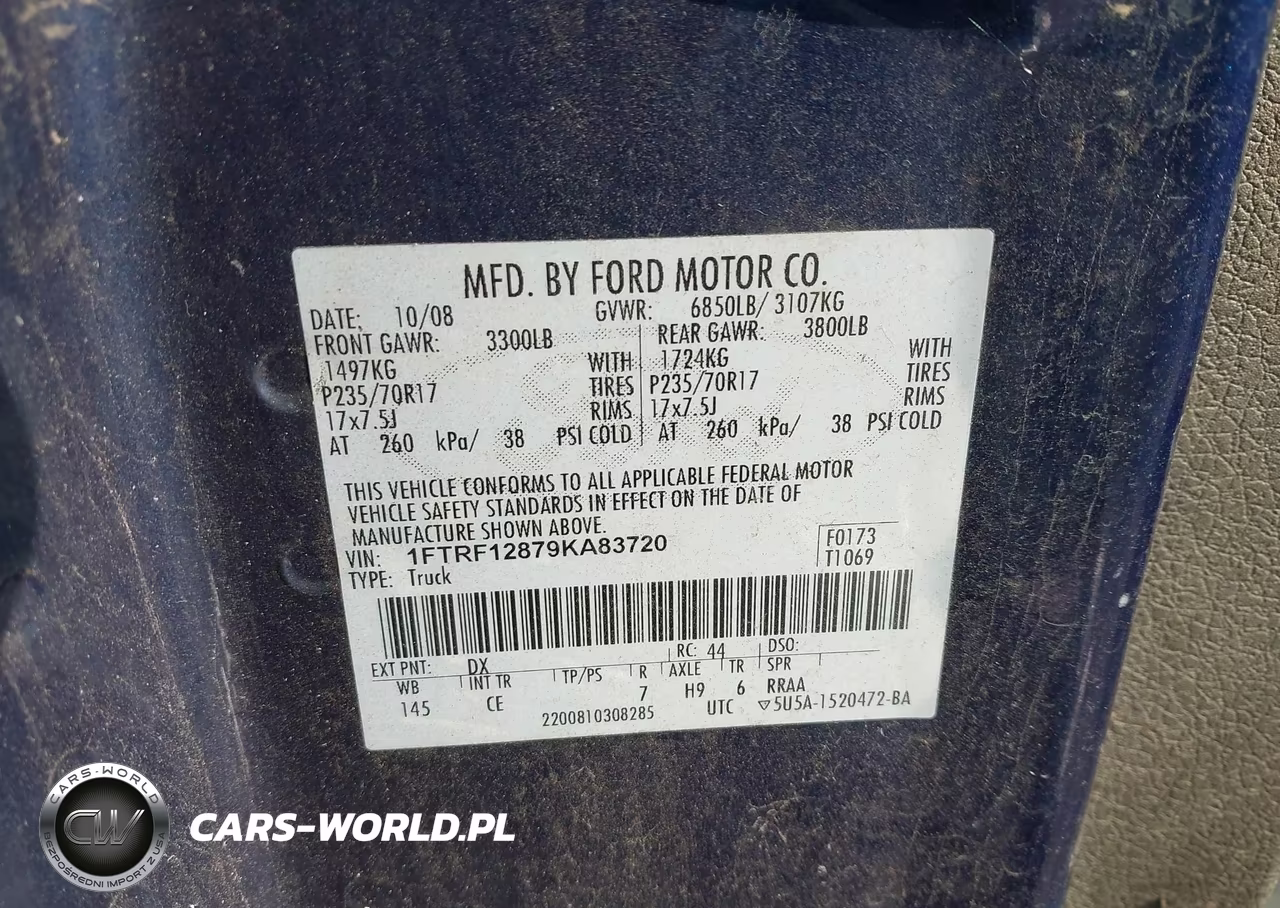 2009 Ford F-150 Xl-Xl W-Midbox Prep-Xlt-Xlt W-Midbox Prep VIN:1FTRF12879KA83720 - 9