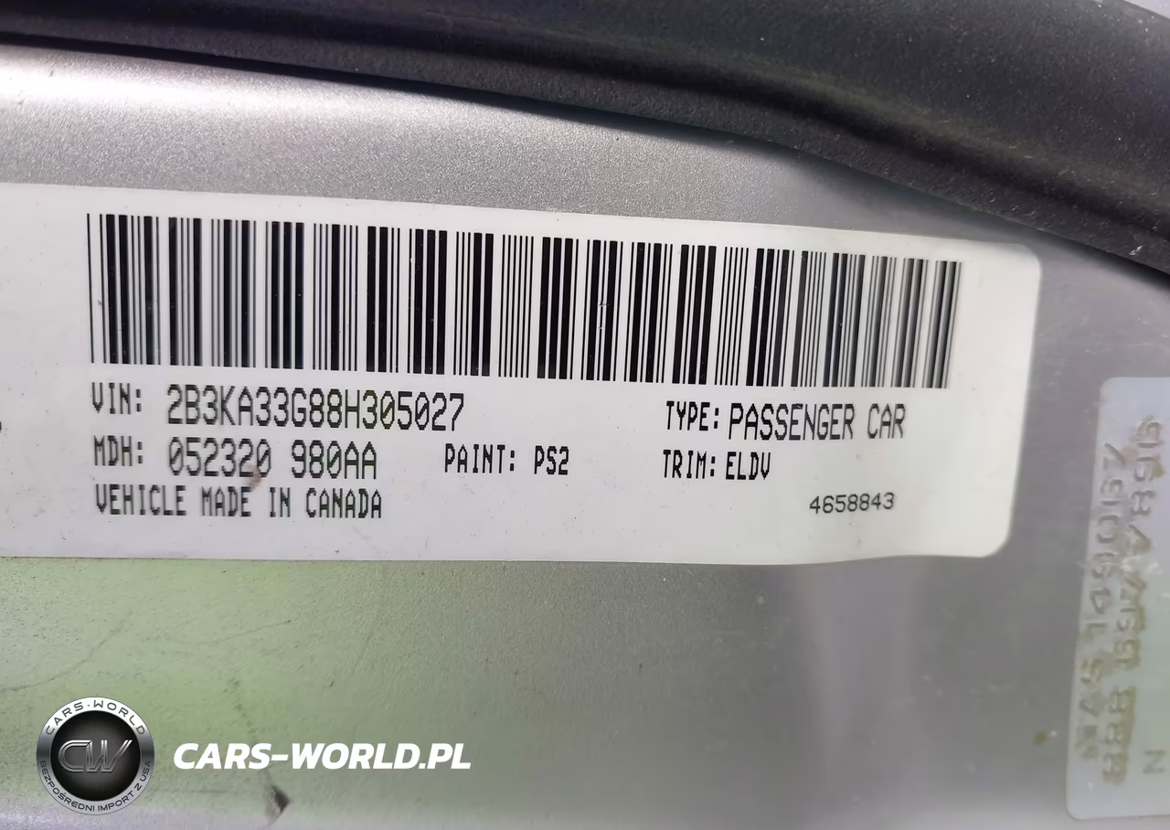 2008 Dodge Charger Sxt VIN:2B3KA33G88H305027 - 9