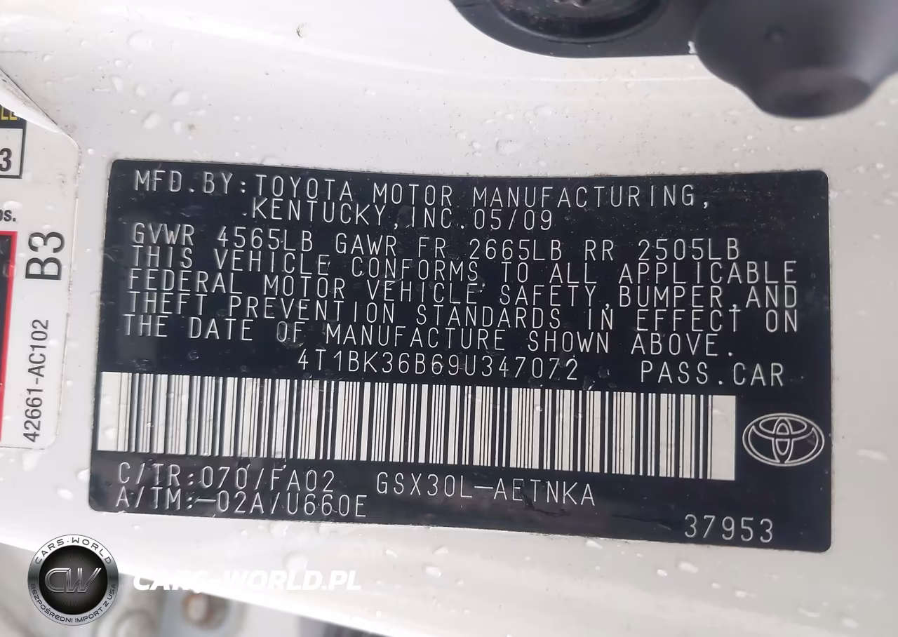 2009 Toyota Avalon Xl VIN:4T1BK36B69U347072 - 9