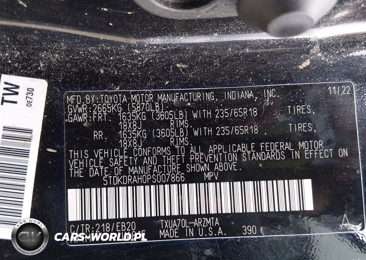 2023 Toyota Highlander Xle VIN:5TDKDRAH0PS007866 - 9