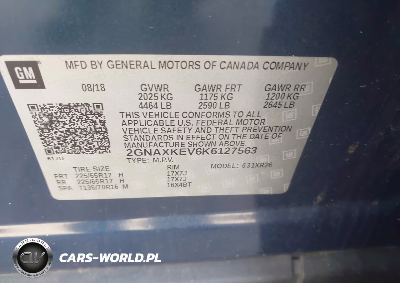 2019 Chevrolet Equinox Lt VIN:2GNAXKEV6K6127563 - 9