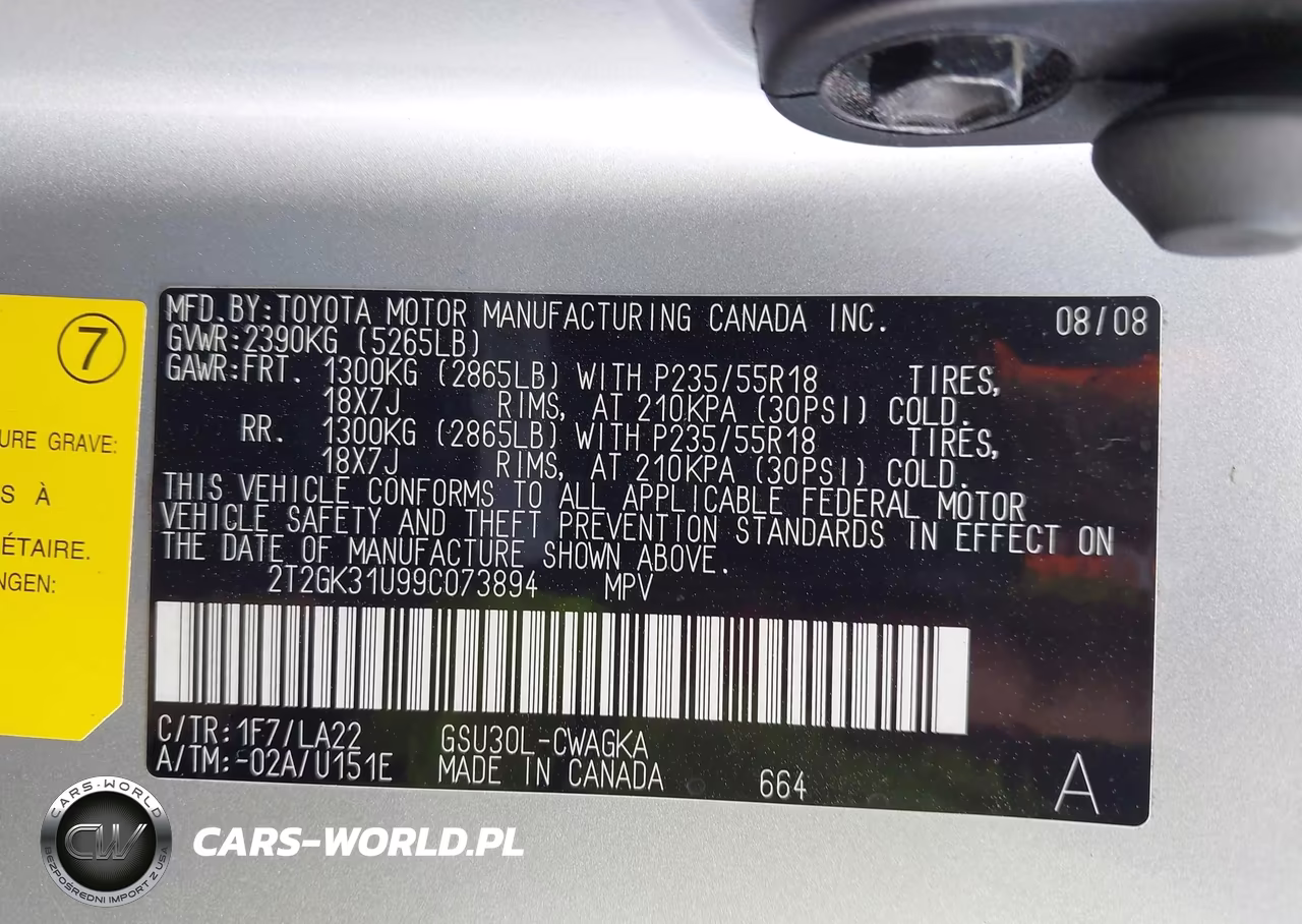 2009 Lexus Rx 350 VIN:2T2GK31U99C073894 - 9