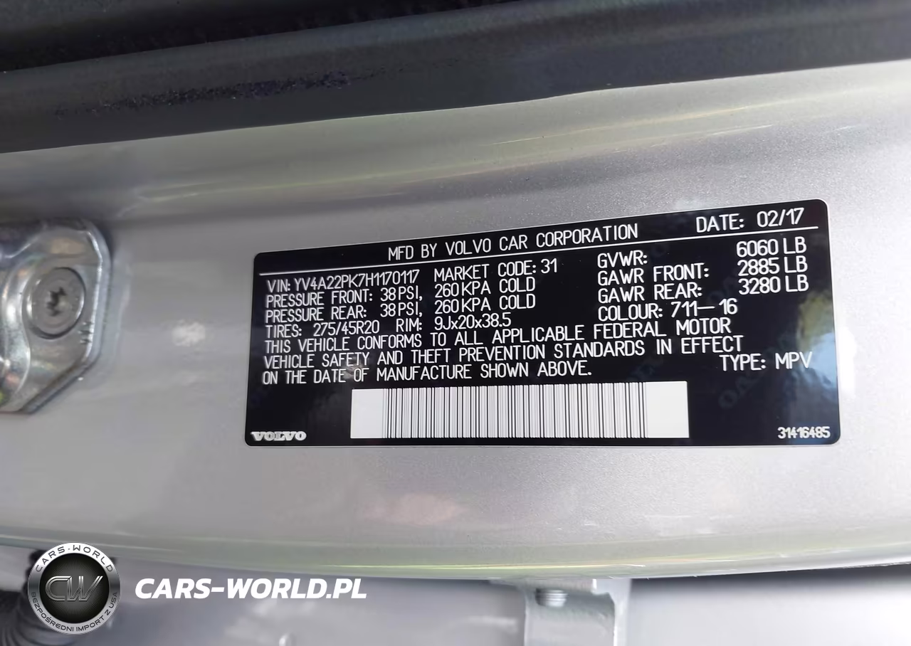2017 Volvo Xc90 T6 Momentum VIN:YV4A22PK7H1170117 - 9