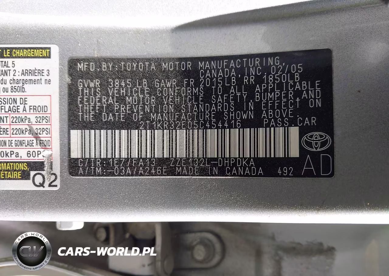2005 Toyota Matrix VIN:2T1KR32E05C454416 - 9