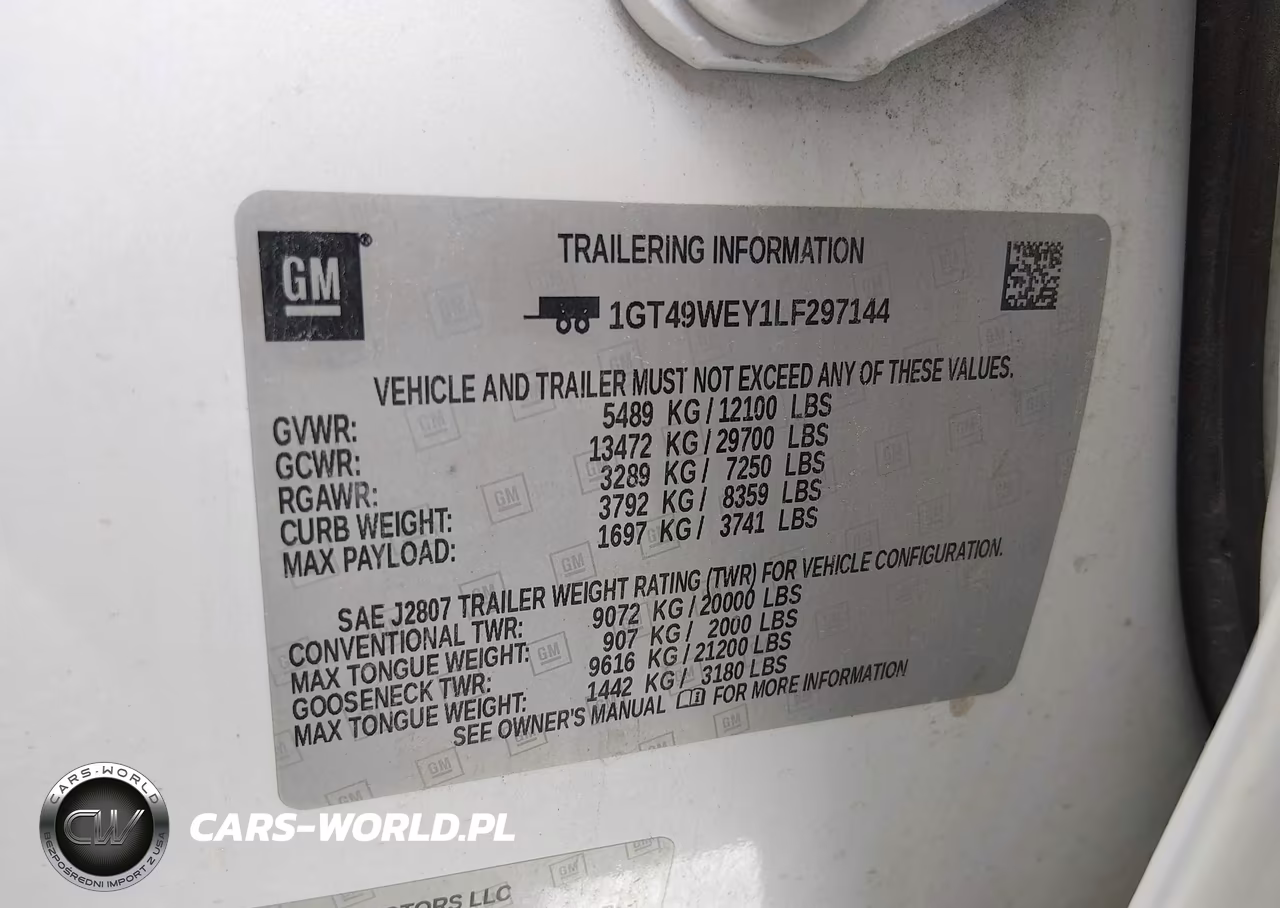 2020 GMC Sierra 3500Hd 4Wd Standard Bed Denali VIN:1GT49WEY1LF297144 - 9