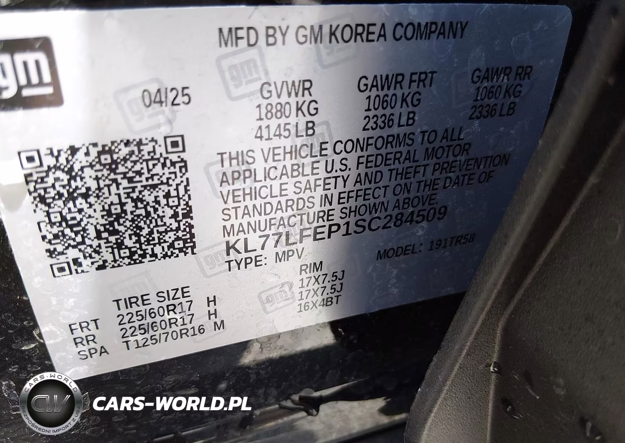 2025 Chevrolet Trax Fwd Ls VIN:KL77LFEP1SC284509 - 9