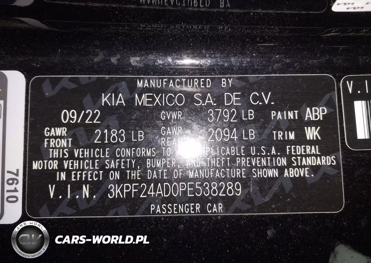 2023 Kia Forte Lxs VIN:3KPF24AD0PE538289 - 9