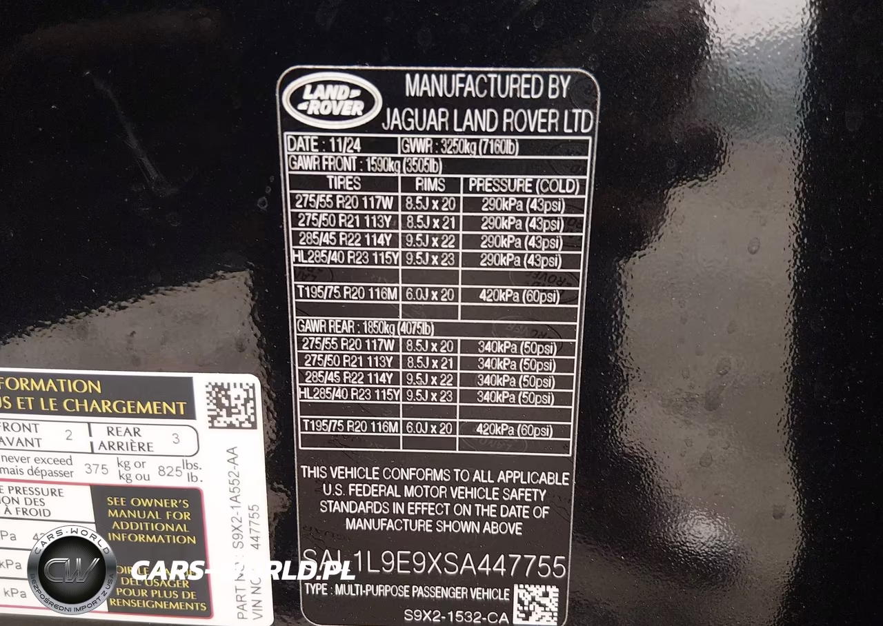 2025 Land Rover Range Rover Sport P530 Dynamic Se VIN:SAL1L9E9XSA447755 - 9
