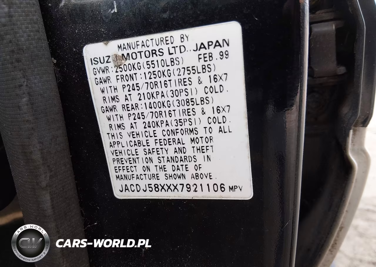 1999 Isuzu Trooper S VIN:JACDJ58XXX7921106 - 9