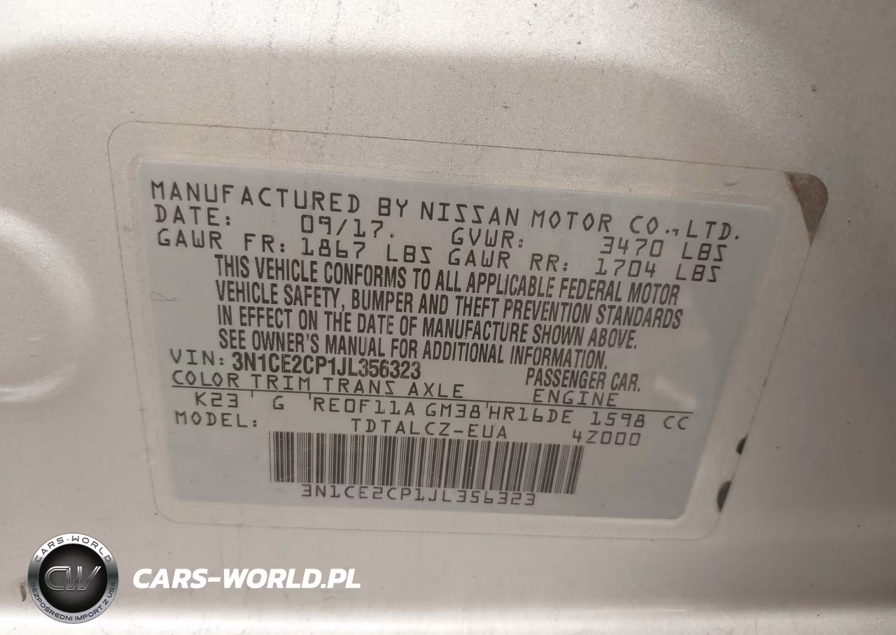 2018 Nissan Versa Note S VIN:3N1CE2CP1JL356323 - 9
