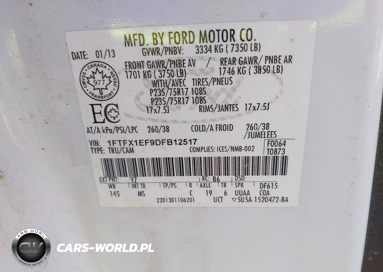 2013 Ford F-150 Xlt VIN:1FTFX1EF9DFB12517 - 9