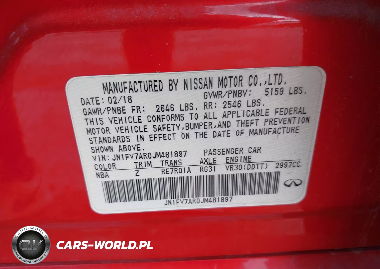 2018 Infiniti Q50 3.0T Red Sport 400 VIN:JN1FV7AR0JM481897 - 9