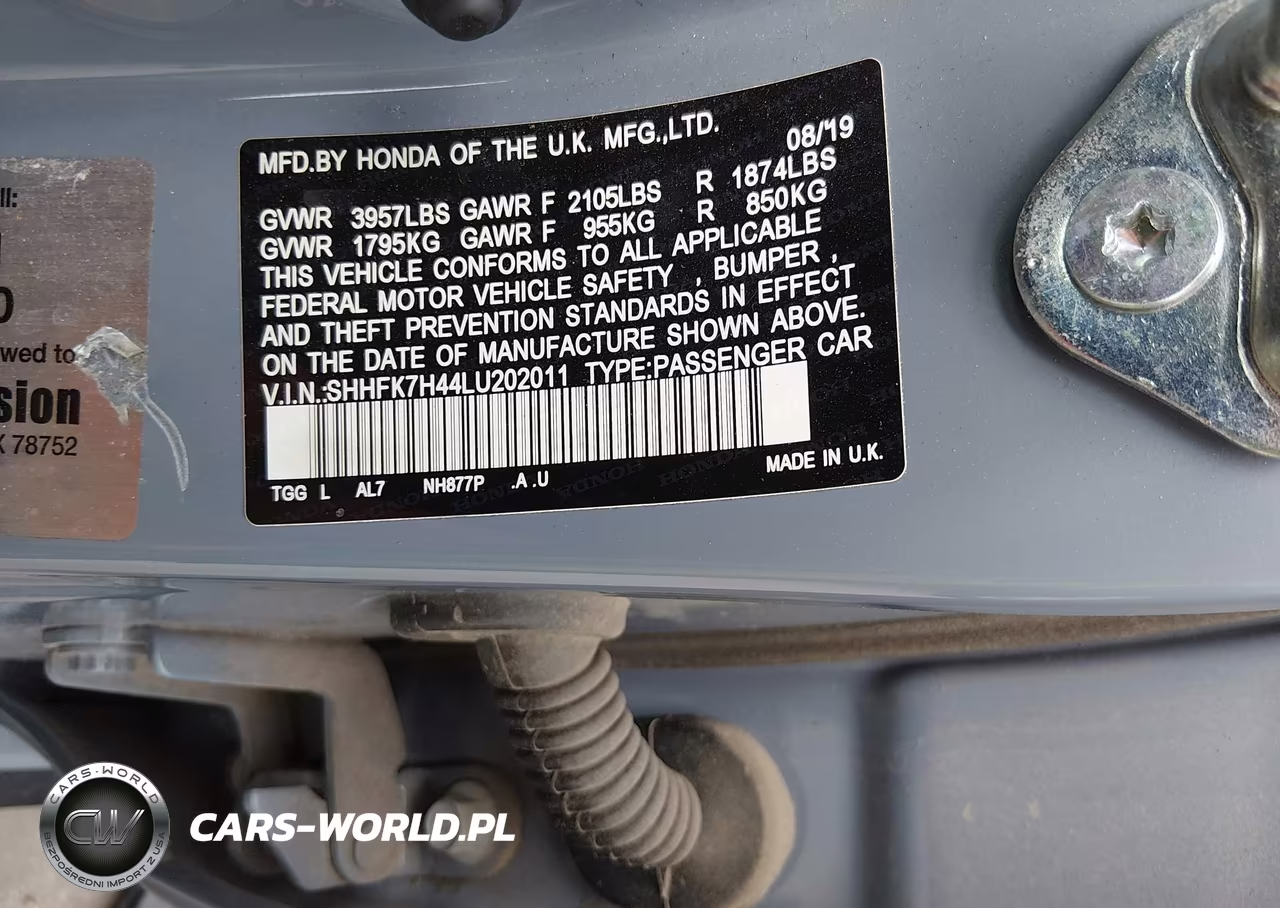 2020 Honda Civic Sport VIN:SHHFK7H44LU202011 - 9