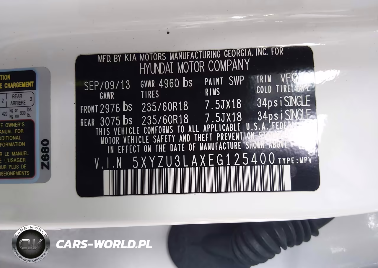 2014 Hyundai Santa Fe Sport 2.0L Turbo VIN:5XYZU3LAXEG125400 - 9