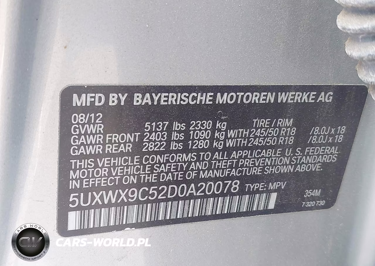 2013 BMW X3 xDrive28I VIN:5UXWX9C52D0A20078 - 9