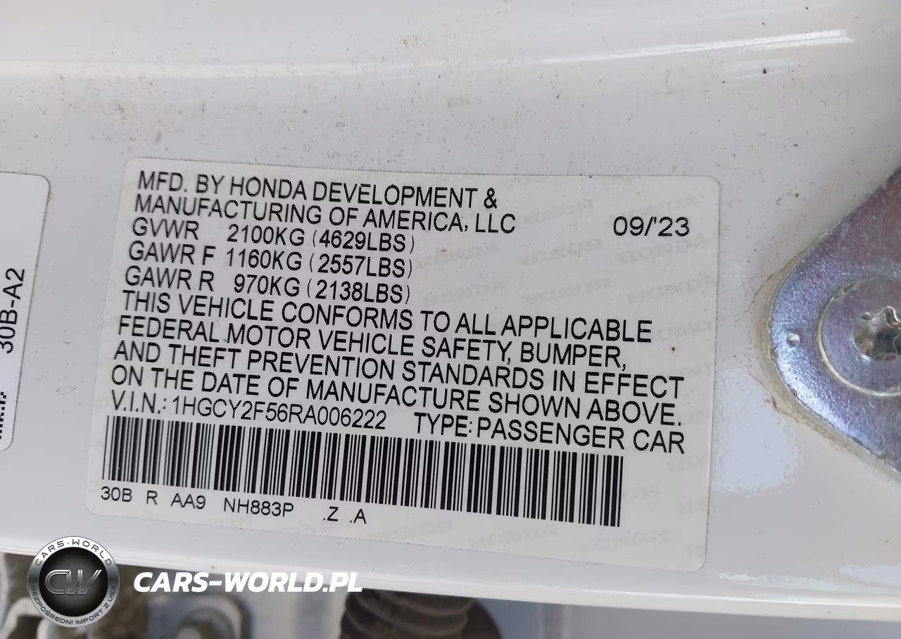 2024 Honda Accord Hybrid Sport VIN:1HGCY2F56RA006222 - 9