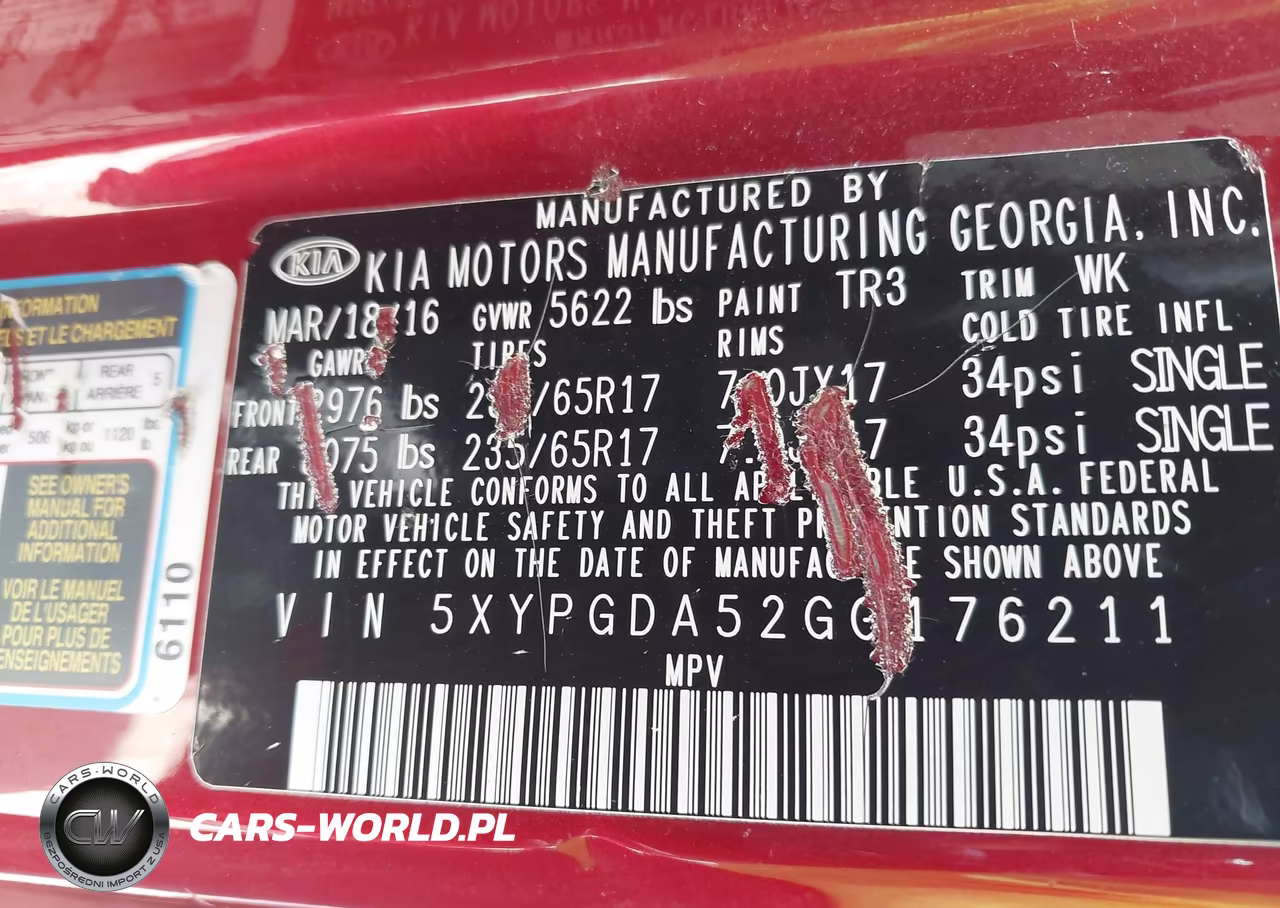 2016 Kia Sorento 3.3L Lx VIN:5XYPGDA52GG176211 - 9