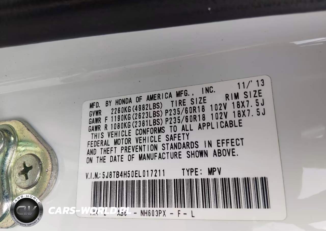 2014 Acura Rdx VIN:5J8TB4H50EL017211 - 9