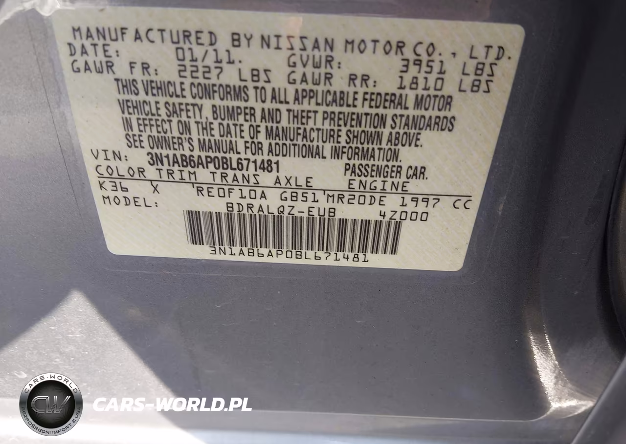 2011 Nissan Sentra 2.0 VIN:3N1AB6AP0BL671481 - 9