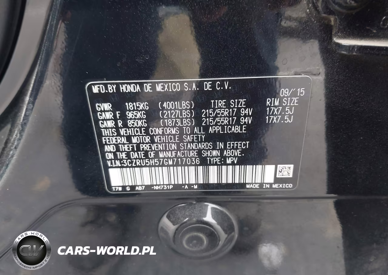 2016 Honda Hr-V Ex VIN:3CZRU5H57GM717036 - 9