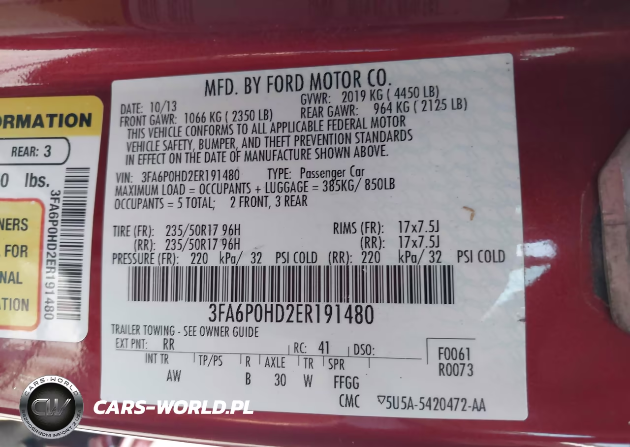 2014 FORD FUSION SE VIN:3FA6P0HD2ER191480 - 9